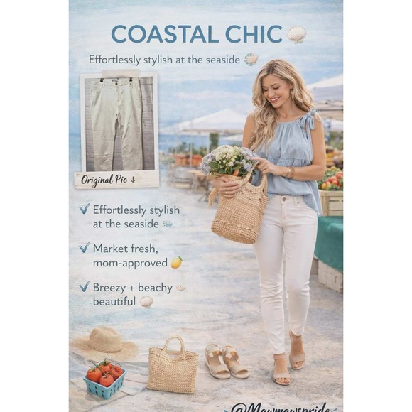 Buffalo David Bitton Denim - CHIC Buffalo David Bitton White Mid Rise Stretch Skinny Ankle Grazer Jeans 12